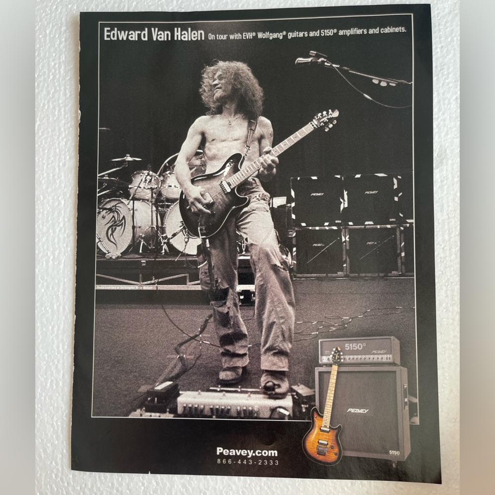 Peavey 5150 Amplifier Pinup with Eddie Van Halen